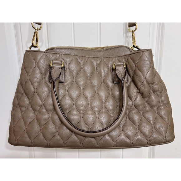 Vera Bradley Quilted Leather Satchel - Picture 2 of 5